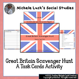 United Kingdom Scavenger Hunt Task Cards Game - England, G