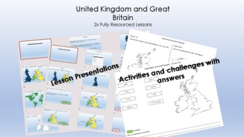 Preview of United Kingdom and Great Britain Geography Lessons