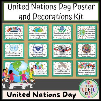 Preview of United Nations Day Poster and Decorations Kit | United Nations Day