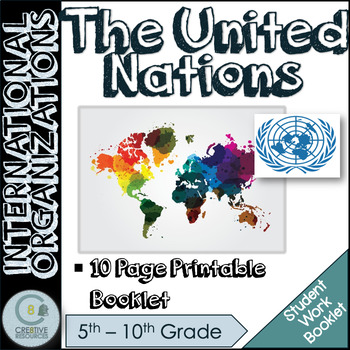 Preview of United Nations UN Student Work Booklet & Activities