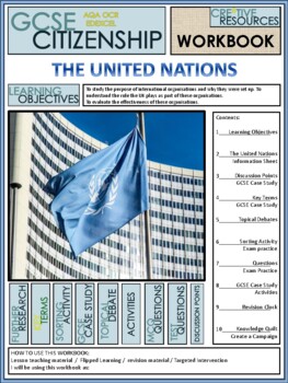 Preview of United Nations UN Student Work Booklet & Activities