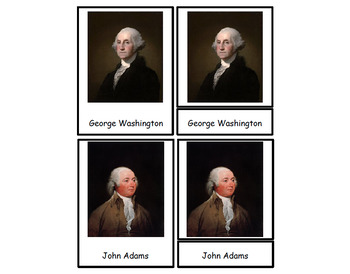 Preview of United States President 4 Part Cards