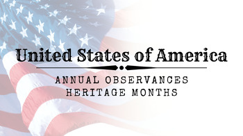 Preview of United States Annual Observances