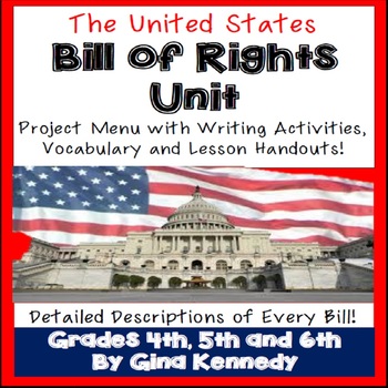 Preview of Bill of Rights Projects, Amendment Descriptions, Vocabulary