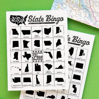 Preview of United States Bingo - Black and White - 50 Cards