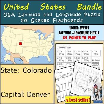 Download United States Bundle - 50 States Flashcards & USA Latitude ...