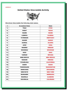 50 States Word Search Answer Key Muse Printables ≥ COMAGS Answer Key Guide