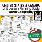 United States & Canada Lesson Plan Guide for World Geograp