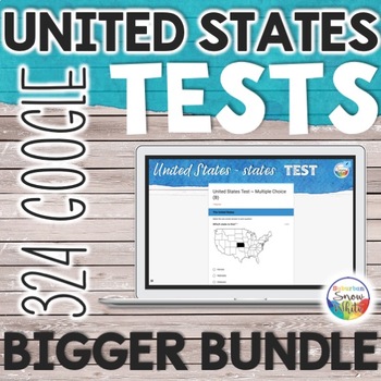 Preview of 5 Regions of the United States Capitals Tests | DISTANCE LEARNING | Bundle