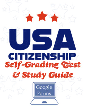 Preview of United States Citizenship Self-Grading Test and Study Guide