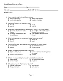 United States Citizenship Test (Bubble Answers) 100 Questi