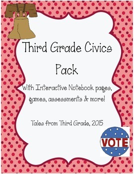 Preview of United States Government & Civics  Interactive Notebook, Assessments, and More