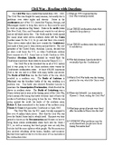 United States Civil War Summary Reading and Questions