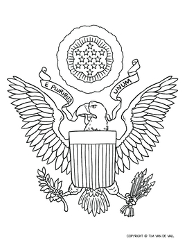 Preview of United States Coat of Arms Coloring Page