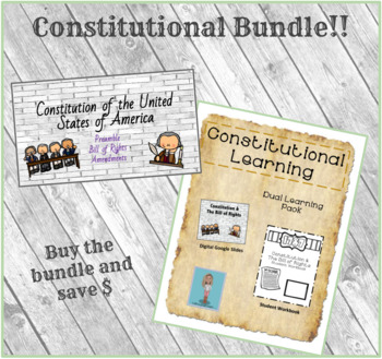 Preview of United States Constitution & Bill of Rights Learning Bundle- Civics & Government
