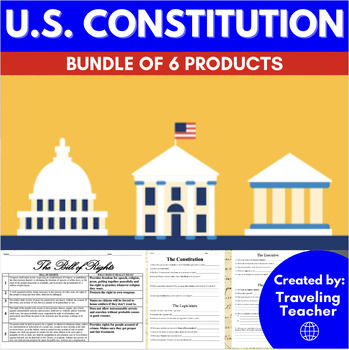 Preview of United States Constitution Bundle: Readings & Activities + Review & Assessment