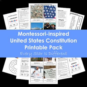 Preview of United States Constitution Printable Pack