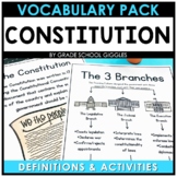US Constitution Day Activities: 2nd, 3rd, & 4th Grade Word