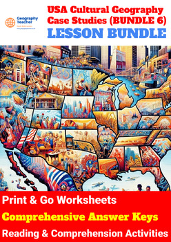 Preview of United States Cultural Geography Case Studies (10-Lesson Bundle No 6)