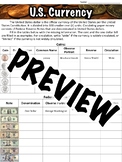 United States Currency Worksheet