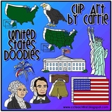 United States Doodles (BW and full-color PNG images)