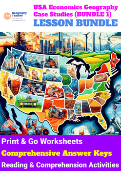 Preview of United States Economic Geography Case Studies (10-Lesson Bundle No. 1)
