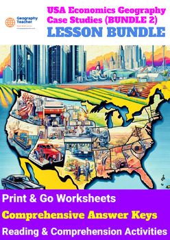 Preview of United States Economic Geography Case Studies (10-Lesson Bundle No. 2)