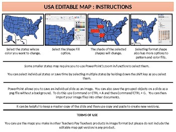 Preview of United States - Editable Map