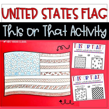 Preview of United States Flag This or That Activity for Veteran's Day