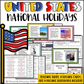 Preview of United States National Holidays Mini Lesson | U.S. National Holidays