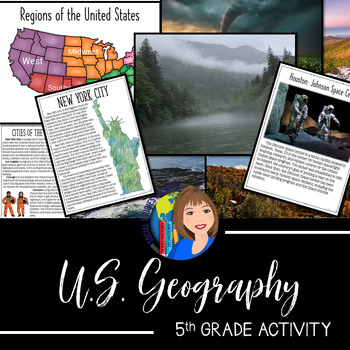 Preview of United States Geography Activity Tour of the United States Train Ride