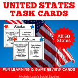 United States Geography Task Cards for all 50 States!  2 O