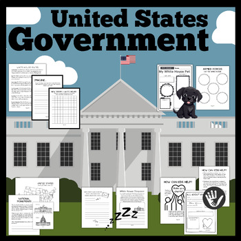 Preview of United States Government Reading & Creative Writing Activities, 75 Pages!