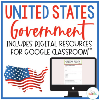 Preview of Government Unit: Branches of Government, The Bill of Rights, US Constitution
