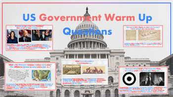 Preview of United States Government Warm Ups