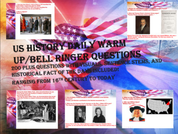 Preview of United States History Daily Warm Ups