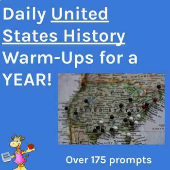 Preview of United States History Daily Warm-Ups for a Year! (Bell Ringers/American History)