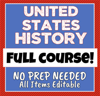 Preview of United States History Full Course! *No Prep needed*