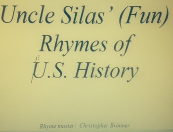 Preview of United States History Fun Rhymes