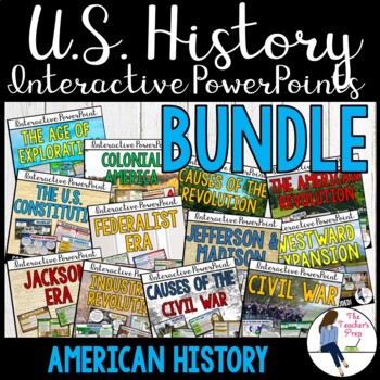 Preview of United States History Interactive PowerPoint Notes Bundle