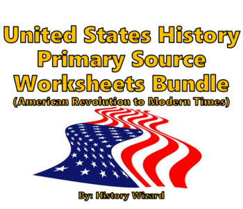 Preview of United States History Primary Source Worksheet Bundle