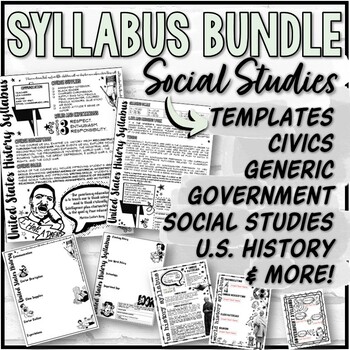 Preview of Syllabus Templates U.S. History, American Government, Civics & Generic