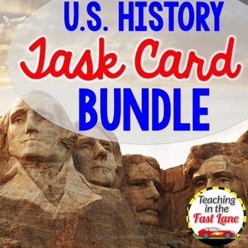 Preview of US History Task Card Bundle - 5th Grade United States History Activities
