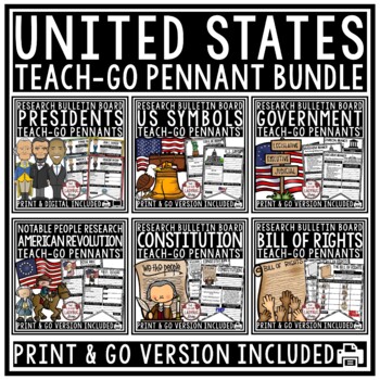 United States History Presidents' Day Activities, American Symbols BUNDLE