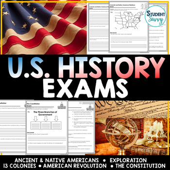 Preview of United States History Tests - US History Exams Bundle EOC Review 