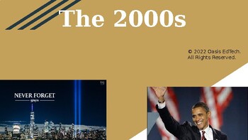 Preview of United States History: The 2000s Slides