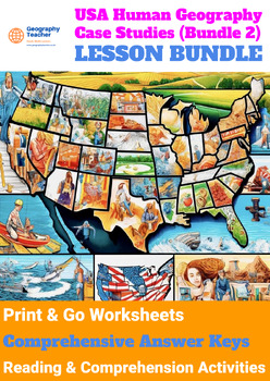 Preview of United States Human Geography Case Studies (10-Lesson Bundle No. 2)