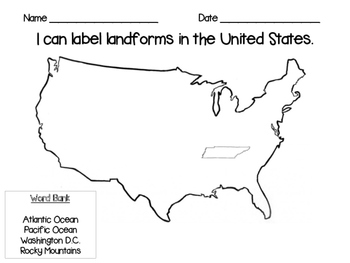 Preview of United States Landforms