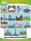 United States Landmarks Background Scenes Clipart {Zip-A-D