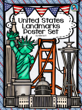 Preview of United States Landmarks Facts & Poster Set
